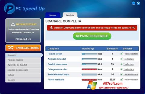 Skærmbillede PC Speed Up Windows 7