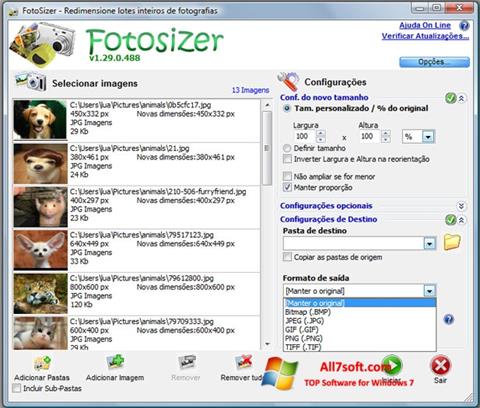 Skærmbillede Fotosizer Windows 7