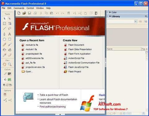 Skærmbillede Macromedia Flash Player Windows 7