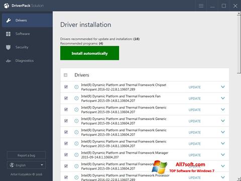 Skærmbillede DriverPack Solution Online Windows 7
