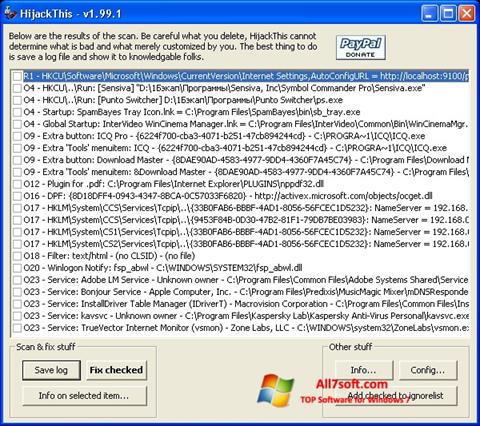 Skærmbillede HijackThis Windows 7