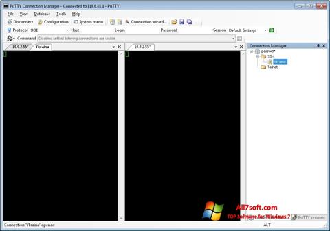 Skærmbillede PuTTY Connection Manager Windows 7