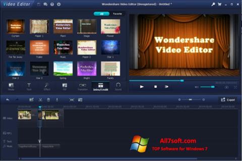 Skærmbillede Wondershare Video Editor Windows 7