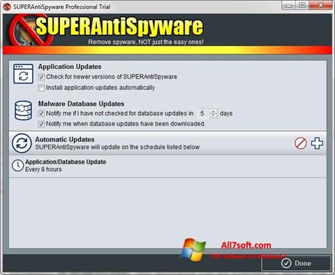 Skærmbillede SUPERAntiSpyware Windows 7