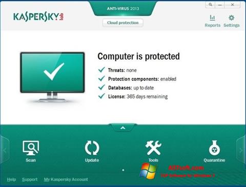Skærmbillede Kaspersky Windows 7