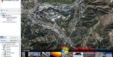Skærmbillede Google Earth Pro Windows 7