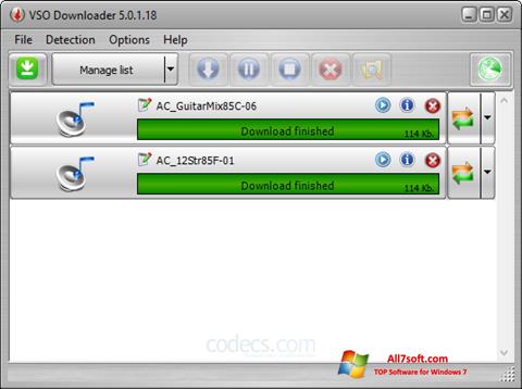Skærmbillede VSO Downloader Windows 7