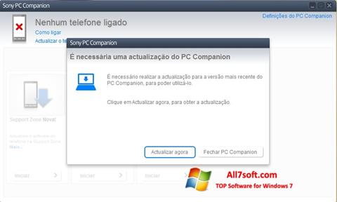 Skærmbillede Sony PC Companion Windows 7