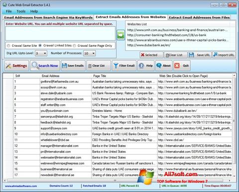 Skærmbillede eMail Extractor Windows 7