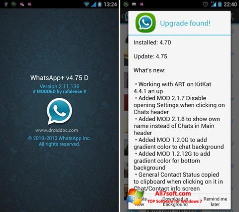 Skærmbillede WhatsApp Plus Windows 7