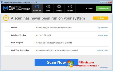 Skærmbillede Malwarebytes Anti-Malware Windows 7