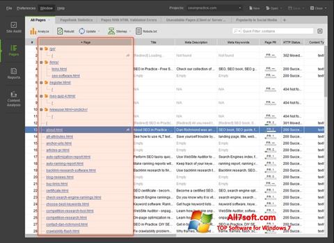 Skærmbillede Site-Auditor Windows 7