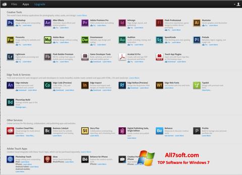 Skærmbillede Adobe Creative Cloud Windows 7