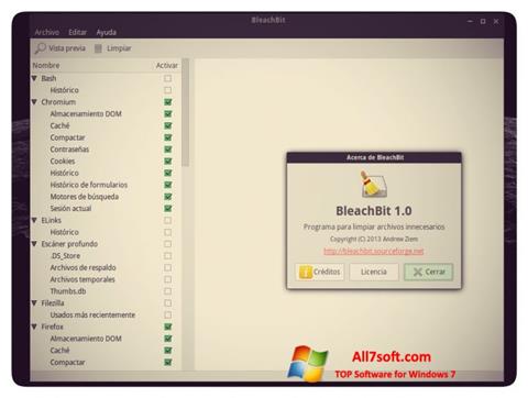 Skærmbillede BleachBit Windows 7