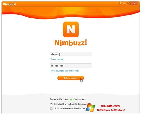 Skærmbillede Nimbuzz Windows 7