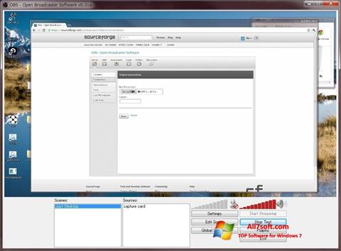 Skærmbillede Open Broadcaster Software Windows 7