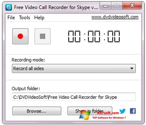 Skærmbillede Free Video Call Recorder for Skype Windows 7