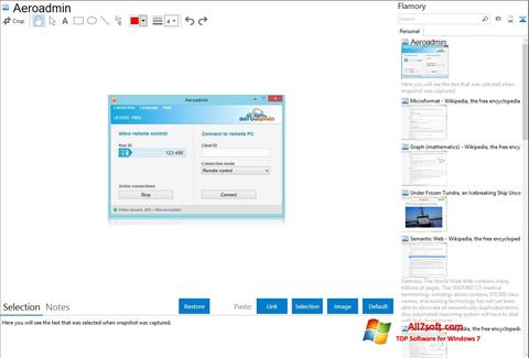 Skærmbillede AeroAdmin Windows 7