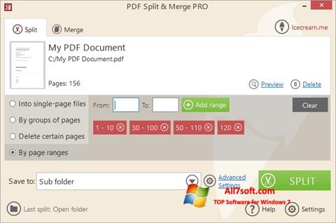 Skærmbillede PDF Split and Merge Windows 7