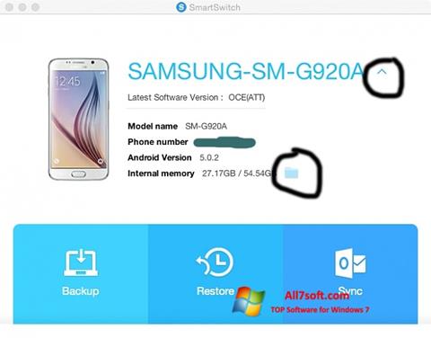Skærmbillede Samsung Smart Switch Windows 7