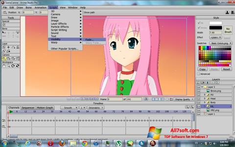 Skærmbillede Anime Studio Windows 7