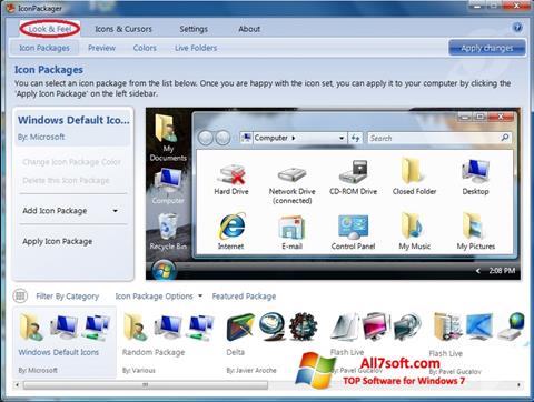 Skærmbillede IconPackager Windows 7