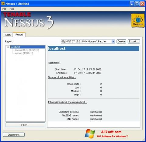 Skærmbillede Nessus Windows 7