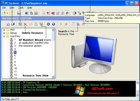 Skærmbillede PE Explorer Windows 7