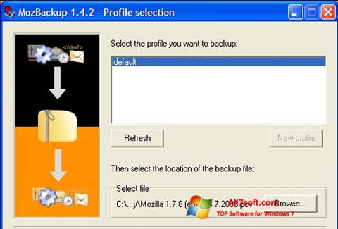 Skærmbillede MozBackup Windows 7