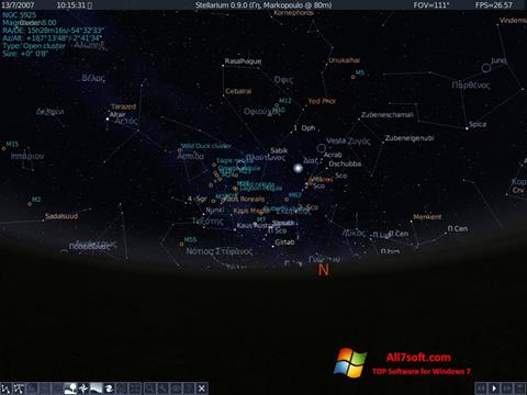 Skærmbillede Stellarium Windows 7