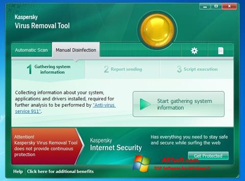 Skærmbillede Kaspersky Virus Removal Tool Windows 7