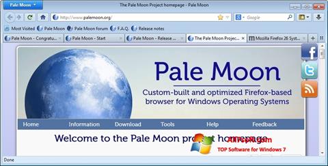 Skærmbillede Pale Moon Windows 7