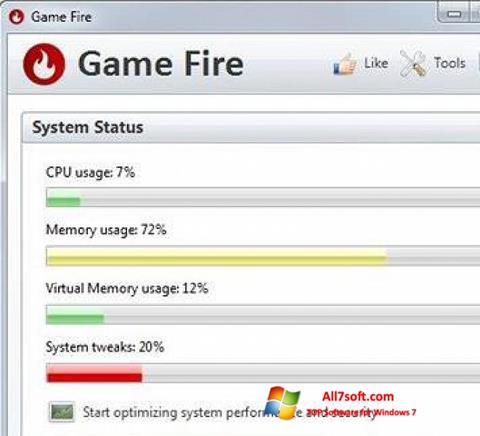 Skærmbillede Game Fire Windows 7
