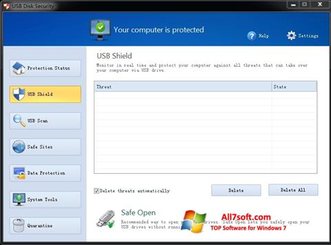 Skærmbillede USB Disk Security Windows 7