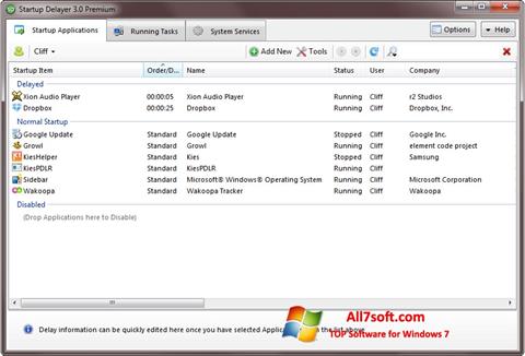 Skærmbillede Startup Delayer Windows 7