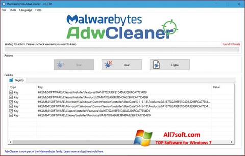 Skærmbillede AdwCleaner Windows 7