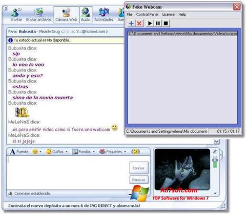 Skærmbillede Fake Webcam Windows 7