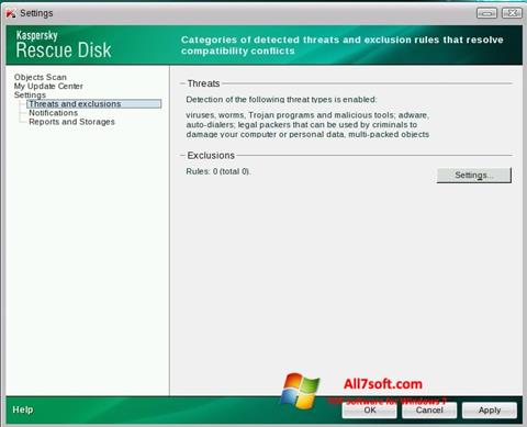 Skærmbillede Kaspersky Rescue Disk Windows 7
