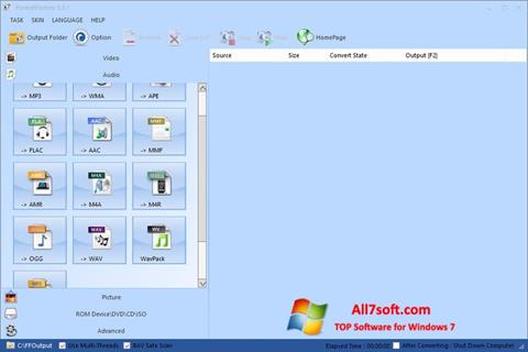 Skærmbillede Format Factory Windows 7
